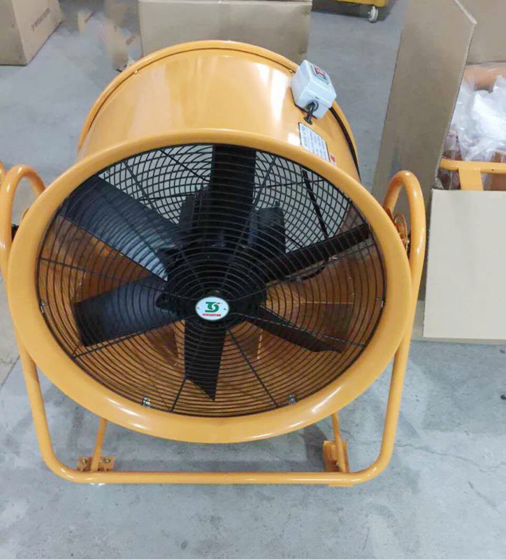 Thông số cấu tạo của quạt cấp gió di động 